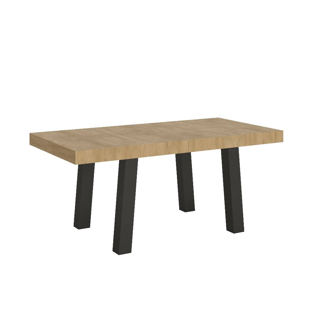 Itamoby Tavolo Bridge Allungabile piano Quercia Natura 90×180 Allungato 440 telaio Antracite Pezzi Unici