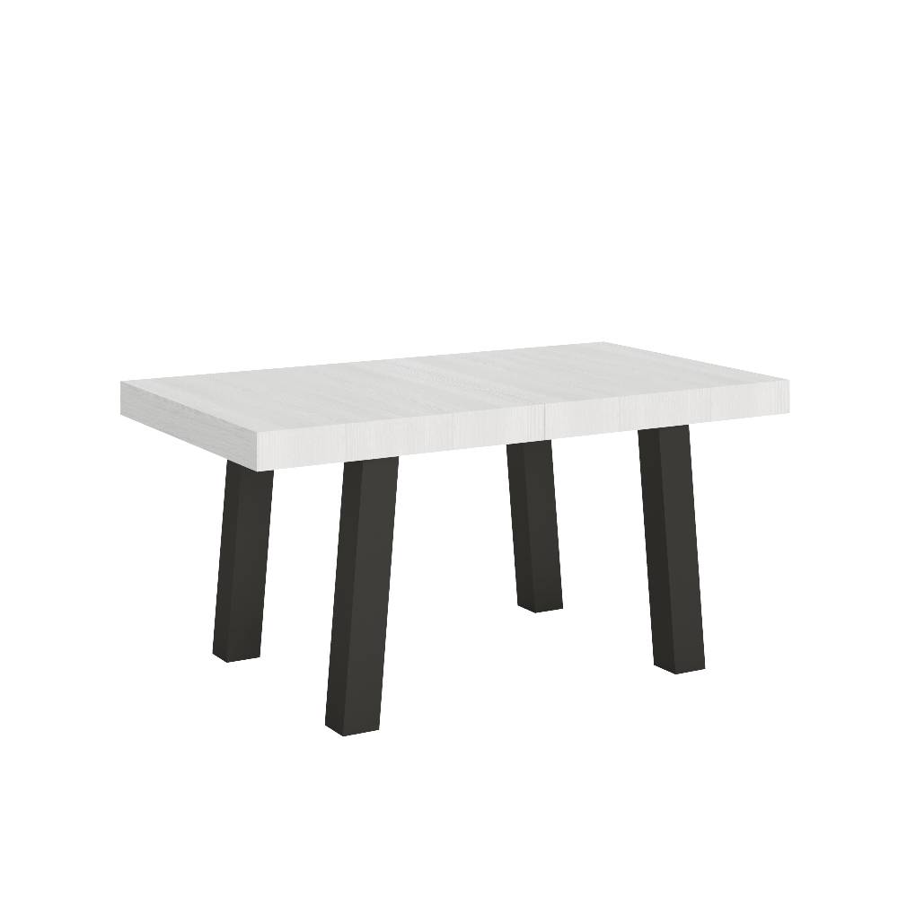 Itamoby Tavolo Bridge Allungabile piano Bianco Frassino 90×160 Allungato 420 telaio Antracite Consegna Veloce