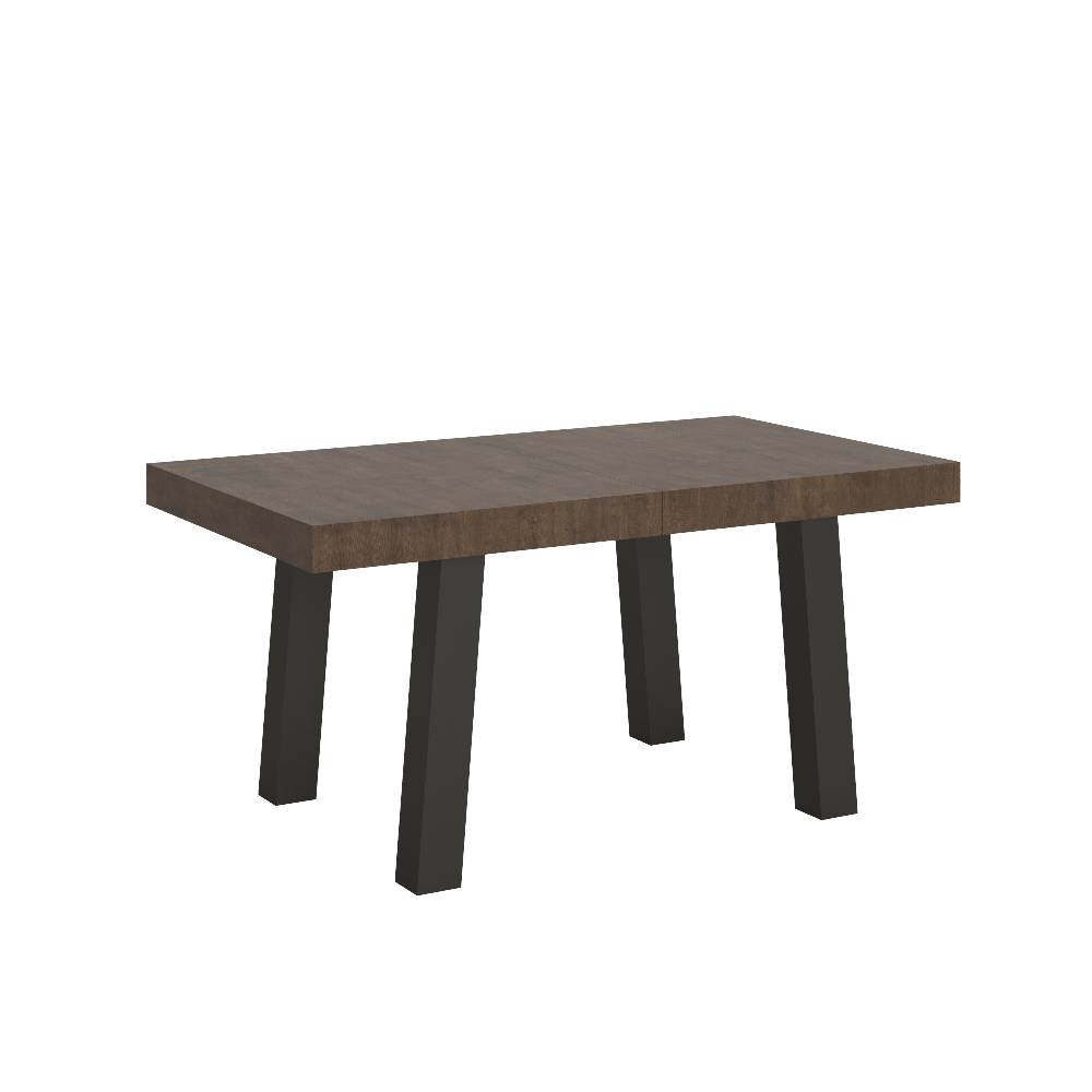 Itamoby Tavolo Bridge Allungabile piano Noce 90×160 Allungato 264 telaio Antracite