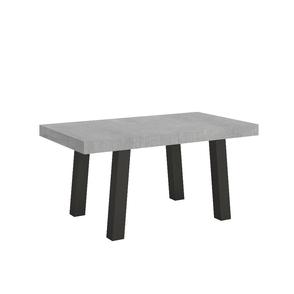 Itamoby Tavolo Bridge Allungabile piano Cemento 90×160 Allungato 264 telaio Antracite