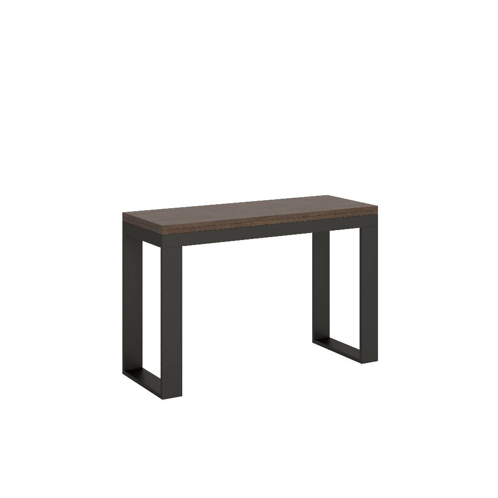 Itamoby Tavolo Tecno Double Noce 120×45 aperto/Allungato120x90/200×90 gambe/telaio Antracite Offerte