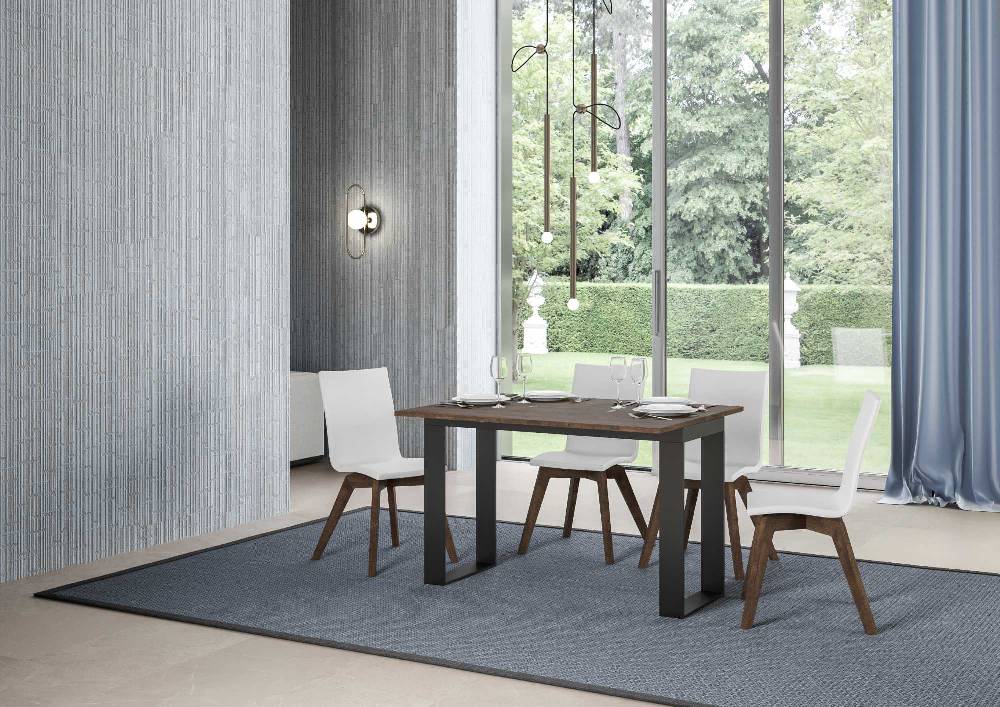 Itamoby Tavolo Tecno Double Noce 120×45 aperto/Allungato120x90/200×90 gambe/telaio Antracite Offerte