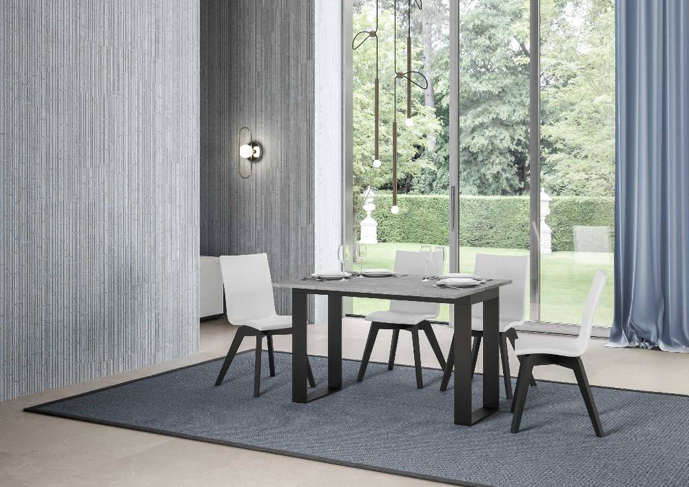 Itamoby Tavolo Tecno Double Cemento 120×45 aperto 120×90 gambe/telaio Antracite I Più Venduti