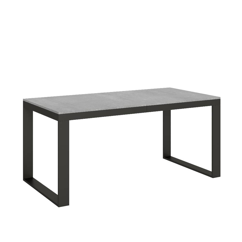 Itamoby Tavolo Tecno Evolution piano Cemento 90×180 Allungato 90×440 telaio Antracite