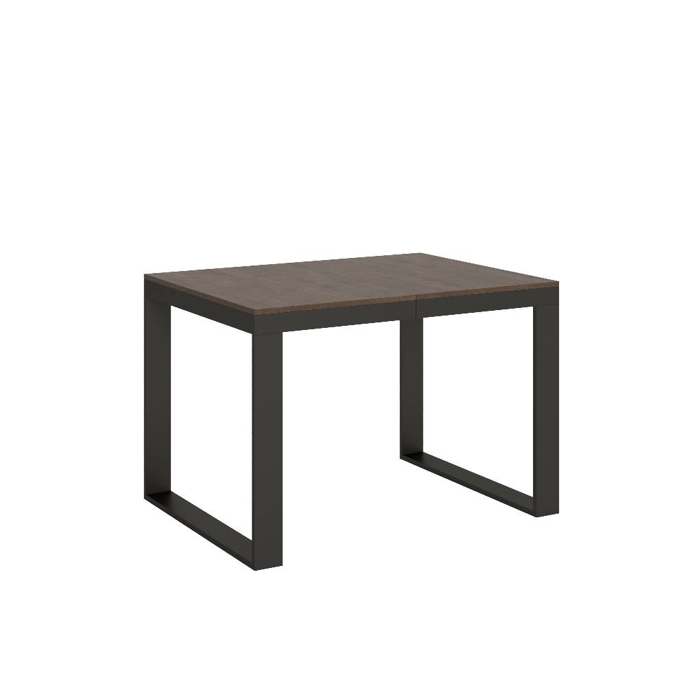 Itamoby Tavolo Tecno Evolution piano Noce 90×120 Allungato 90×380 telaio Antracite