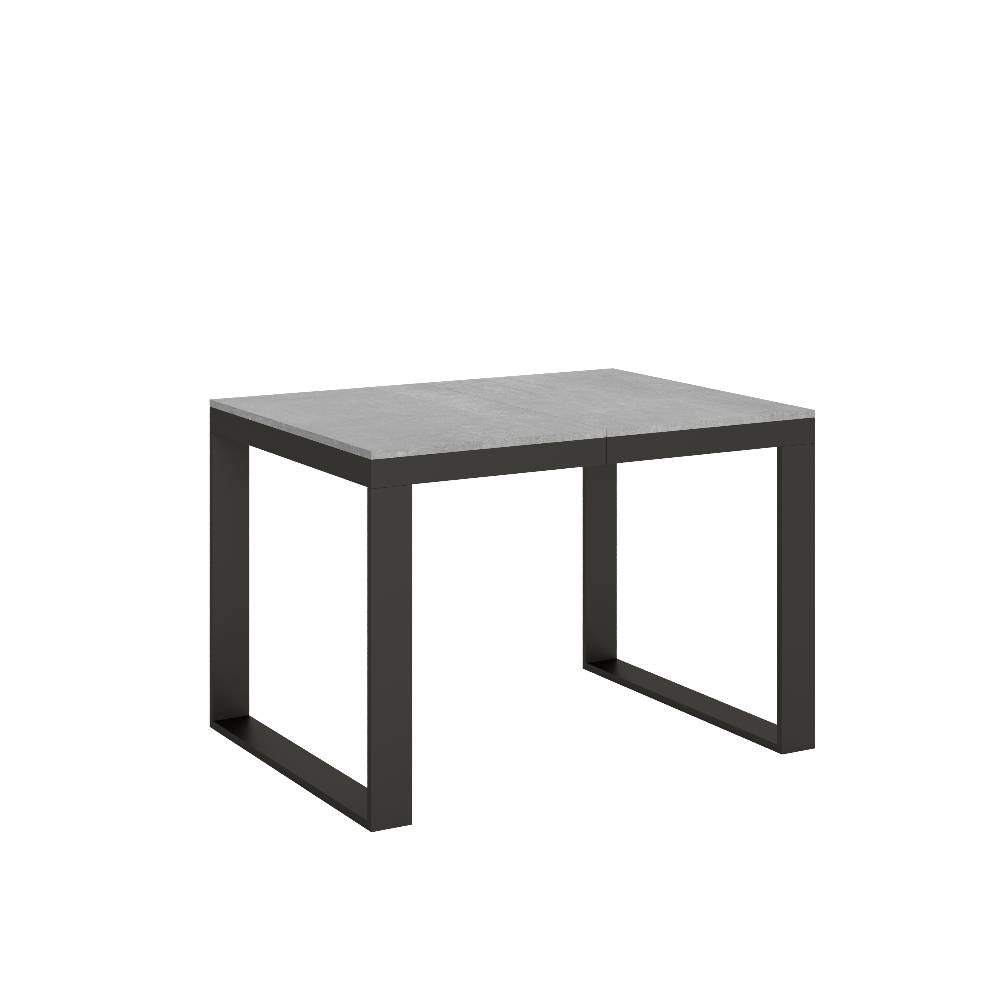 Itamoby Tavolo Tecno Evolution piano Cemento 90×120 Allungato 90×380 telaio Antracite