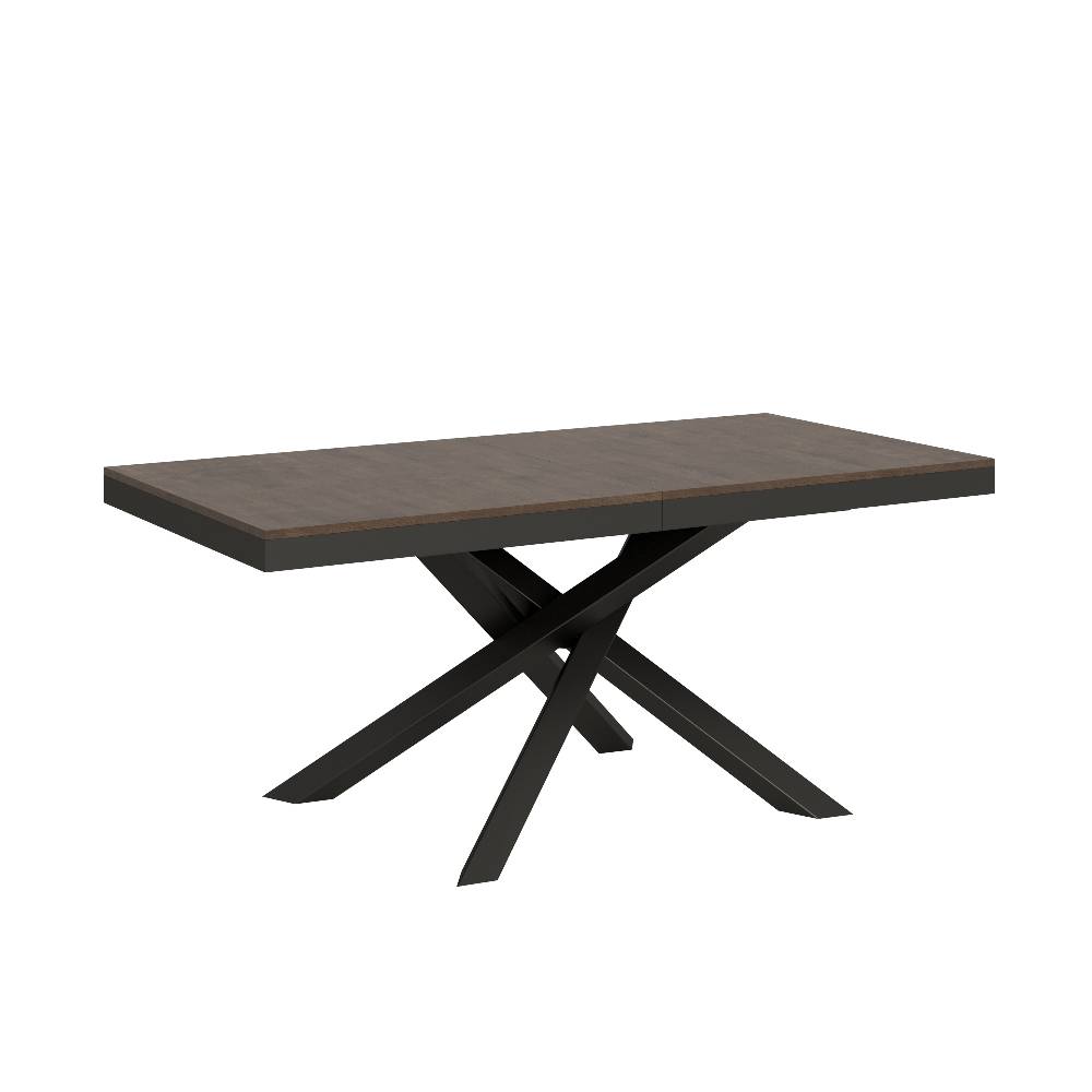 Itamoby Tavolo Volantis Evolution piano Noce 90×180 Allungato 440 telaio Antracite