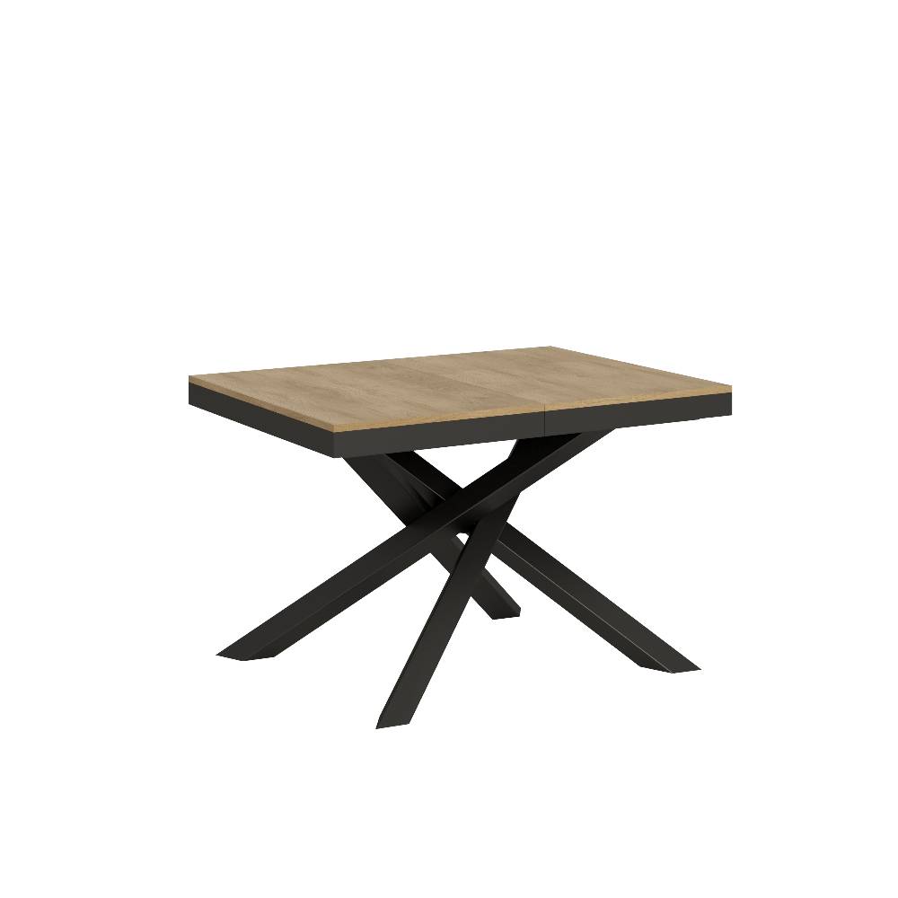Itamoby Tavolo Volantis Evolution piano Quercia Natura 90×120 Allungato 380 telaio Antracite
