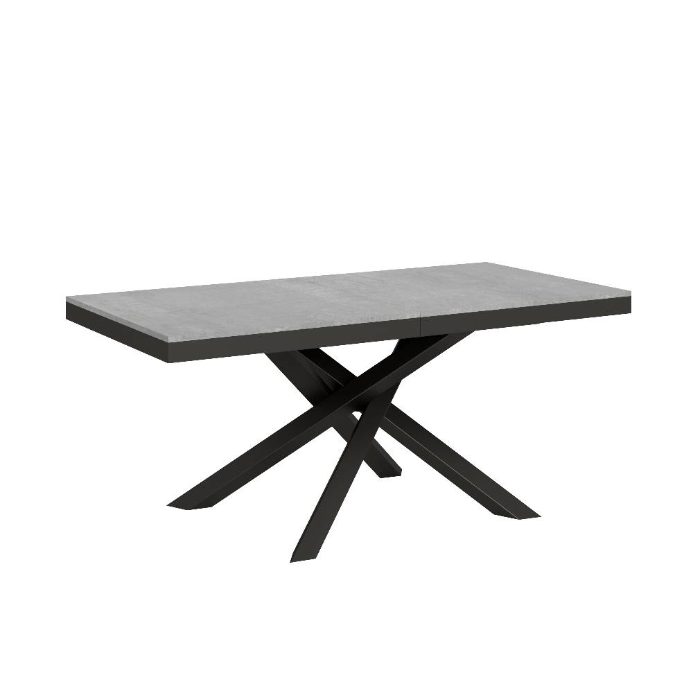 Itamoby Tavolo Volantis Evolution piano Cemento 90×180 Allungato 284 telaio Antracite Offerte esclusive