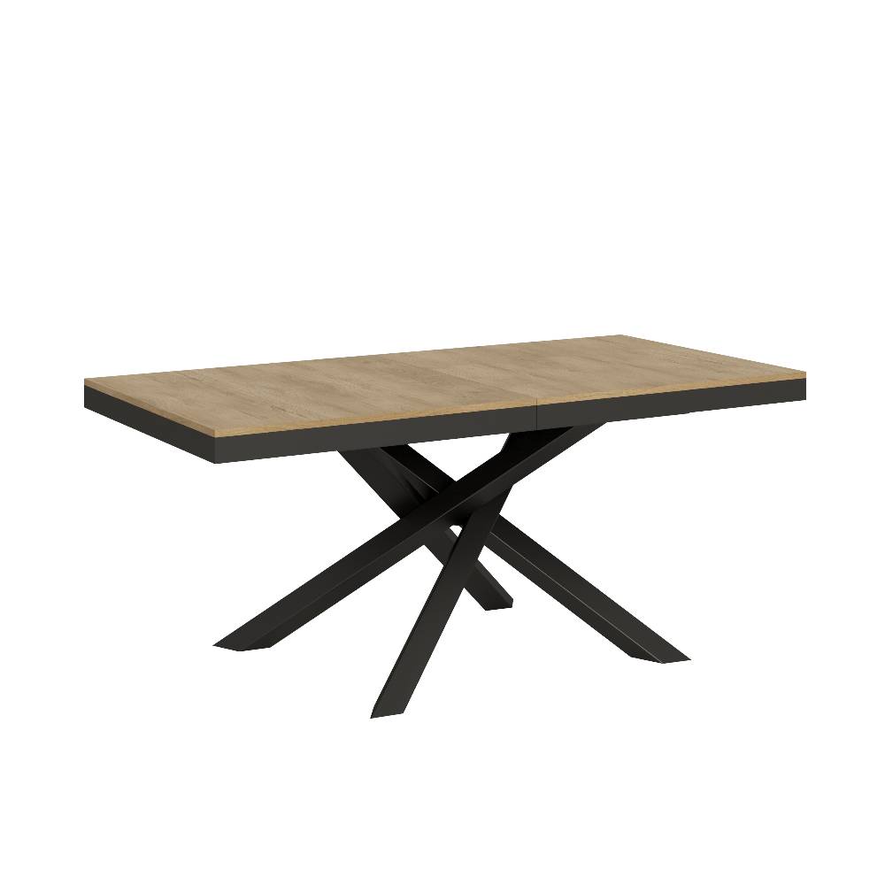 Itamoby Tavolo Volantis Evolution piano Quercia Natura 90×180 Allungato 284 telaio Antracite