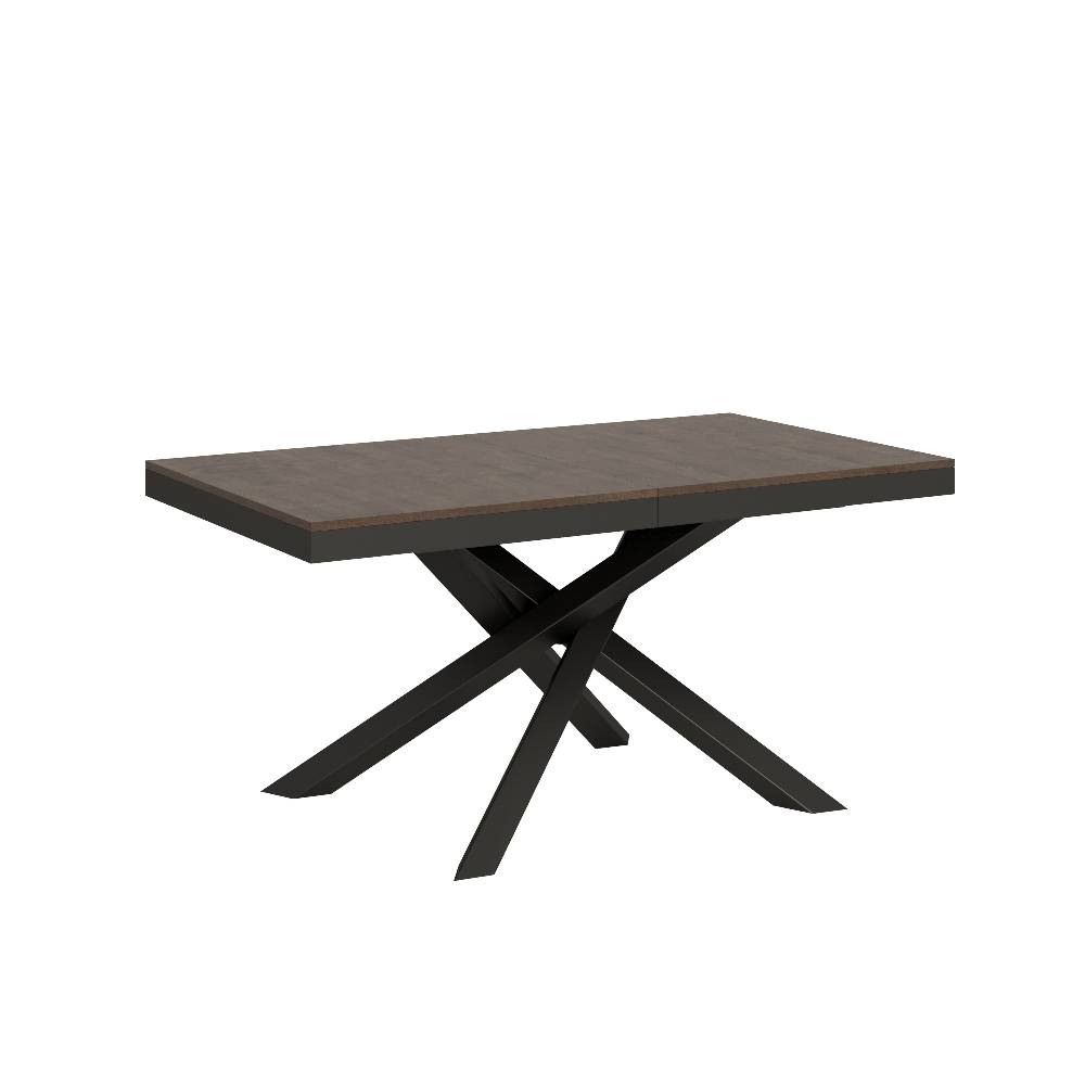 Itamoby Tavolo Volantis Evolution piano Noce 90×160 Allungato 264 telaio Antracite