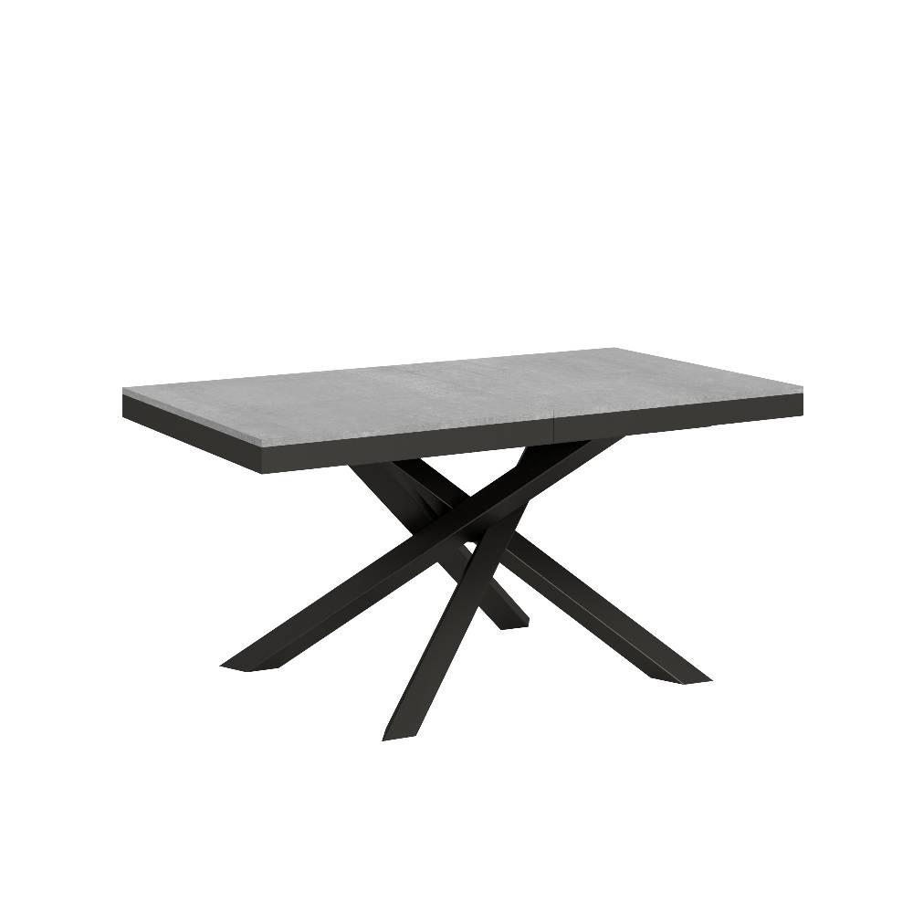 Itamoby Tavolo Volantis Evolution piano Cemento 90×160 Allungato 264 telaio Antracite