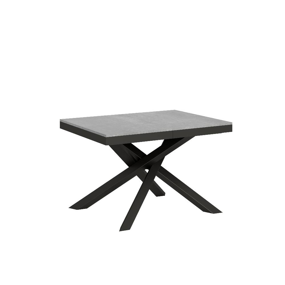 Itamoby Tavolo Volantis Evolution piano Cemento 90×120 Allungato 224 telaio Antracite