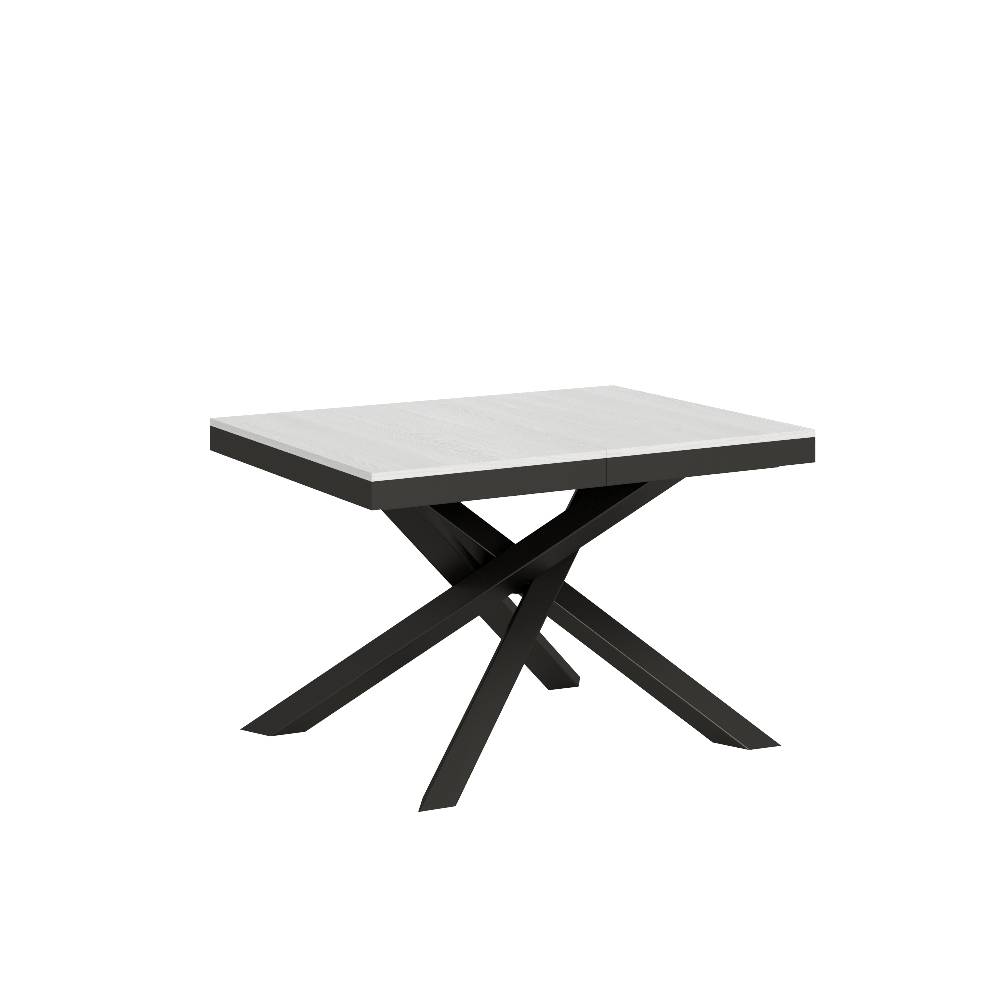 Itamoby Tavolo Volantis Evolution piano Bianco Frassino 90×120 Allungato 224 telaio Antracite