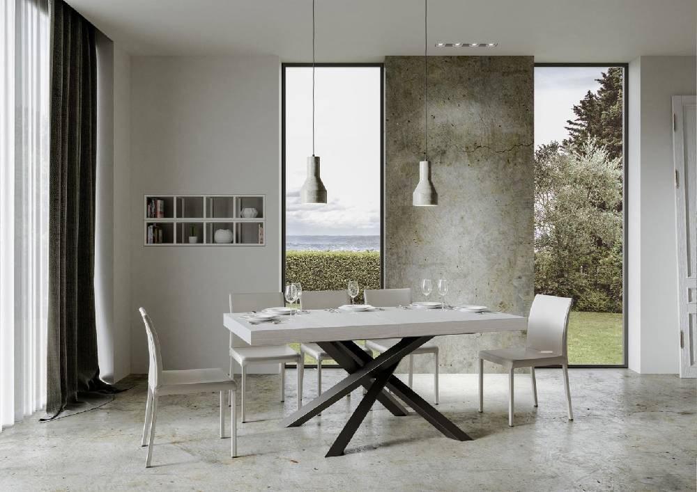 Itamoby Tavolo Volantis Allungabile piano Bianco Frassino 90×160 Allungato 420 telaio Antracite ACQUISTA ORA