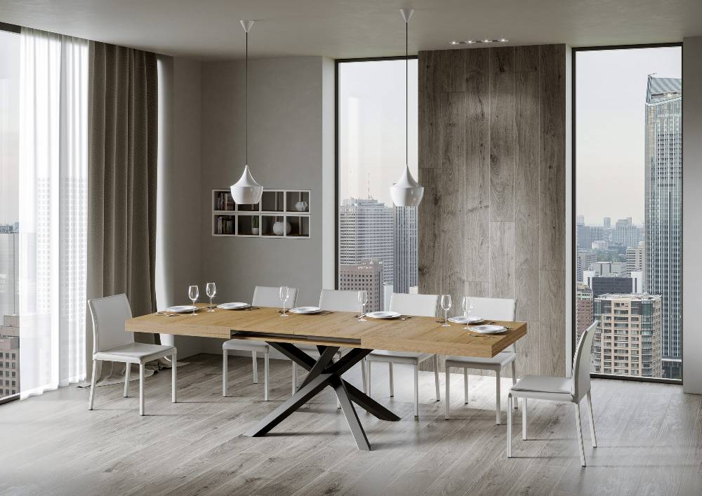 Itamoby Tavolo Volantis Allungabile piano Quercia Natura 90×180 Allungato 284 telaio Antracite Fino al 65% di sconto