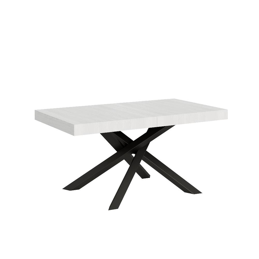 Itamoby Tavolo Volantis Allungabile piano Bianco Frassino 90×160 Allungato 264 telaio Antracite