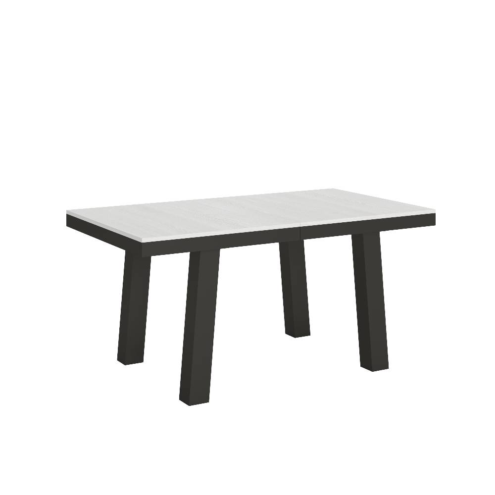 Itamoby Tavolo Bridge Evolution piano Bianco Frassino 90×160 Allungato 420 telaio Antracite