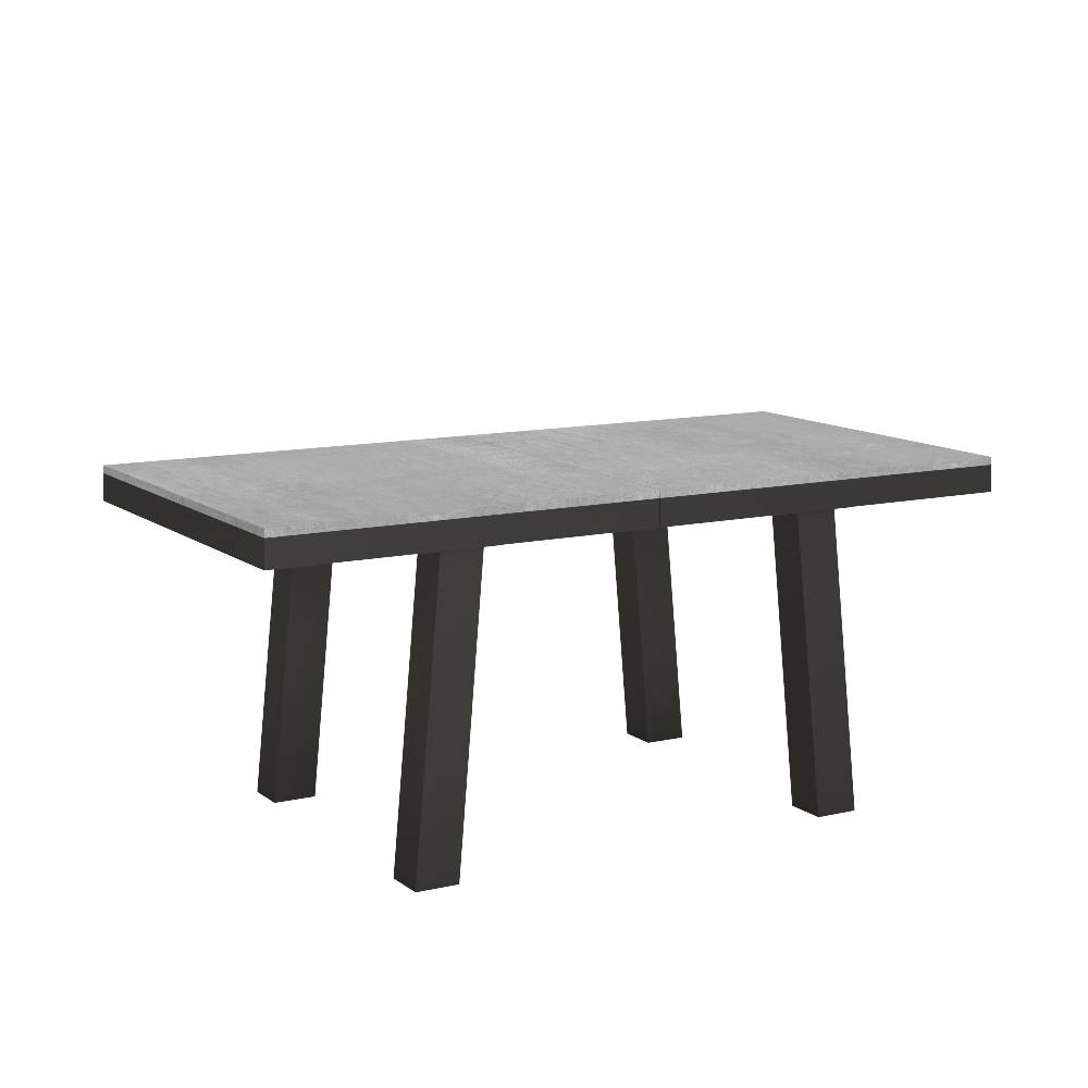 Itamoby Tavolo Bridge Evolution piano Cemento 90×180 Allungato 284 telaio Antracite Nuovo