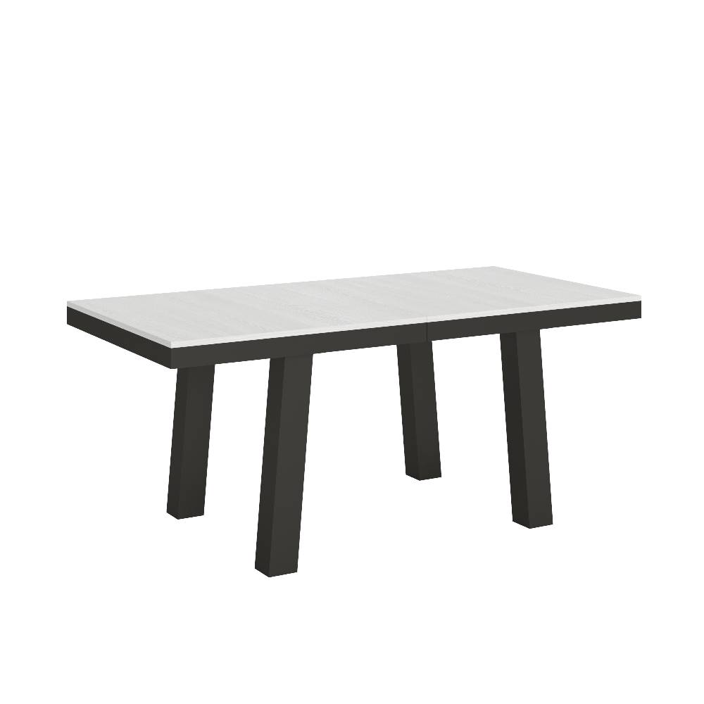 Itamoby Tavolo Bridge Evolution piano Bianco Frassino 90×180 Allungato 284 telaio Antracite