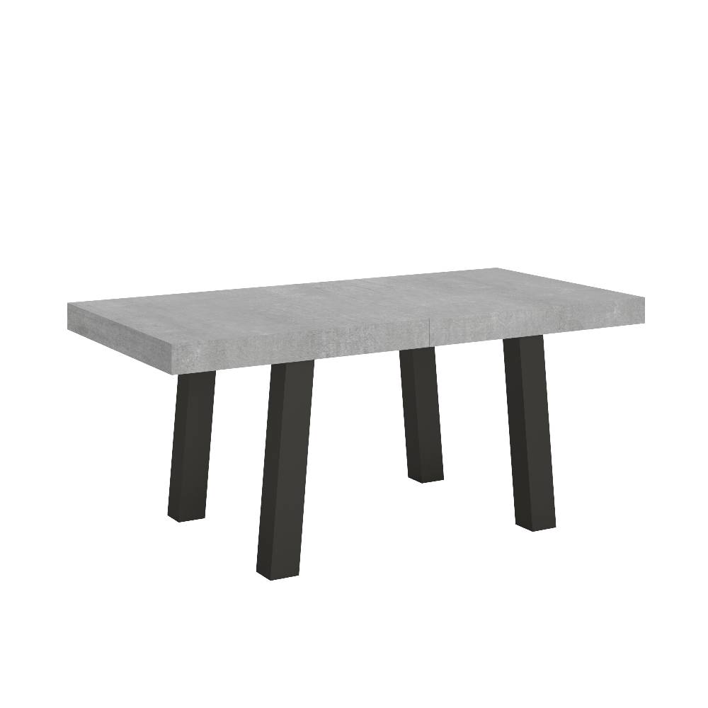 Itamoby Tavolo Bridge Allungabile piano Cemento 90×180 Allungato 440 telaio Antracite