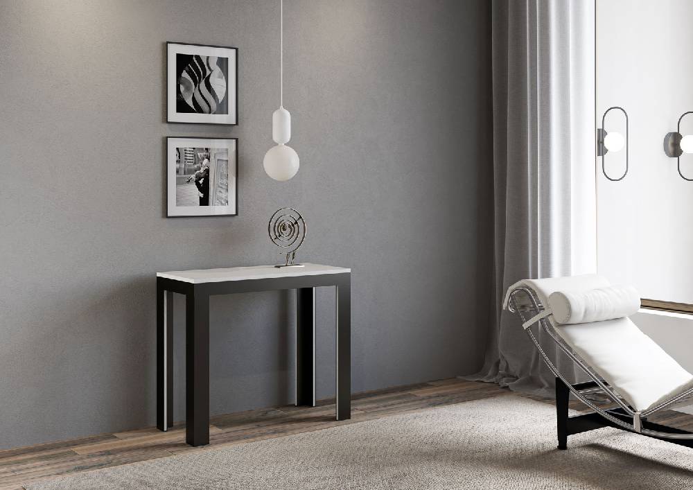 Itamoby Consolle Linea Evolution Small Bianco Frassino gambe Antracite Affare Del Giorno