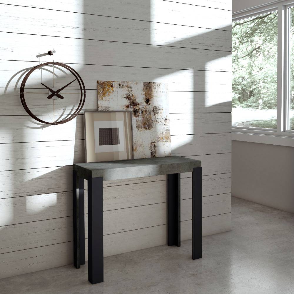 Itamoby Consolle Linea Cemento gambe Antracite Sottocosto
