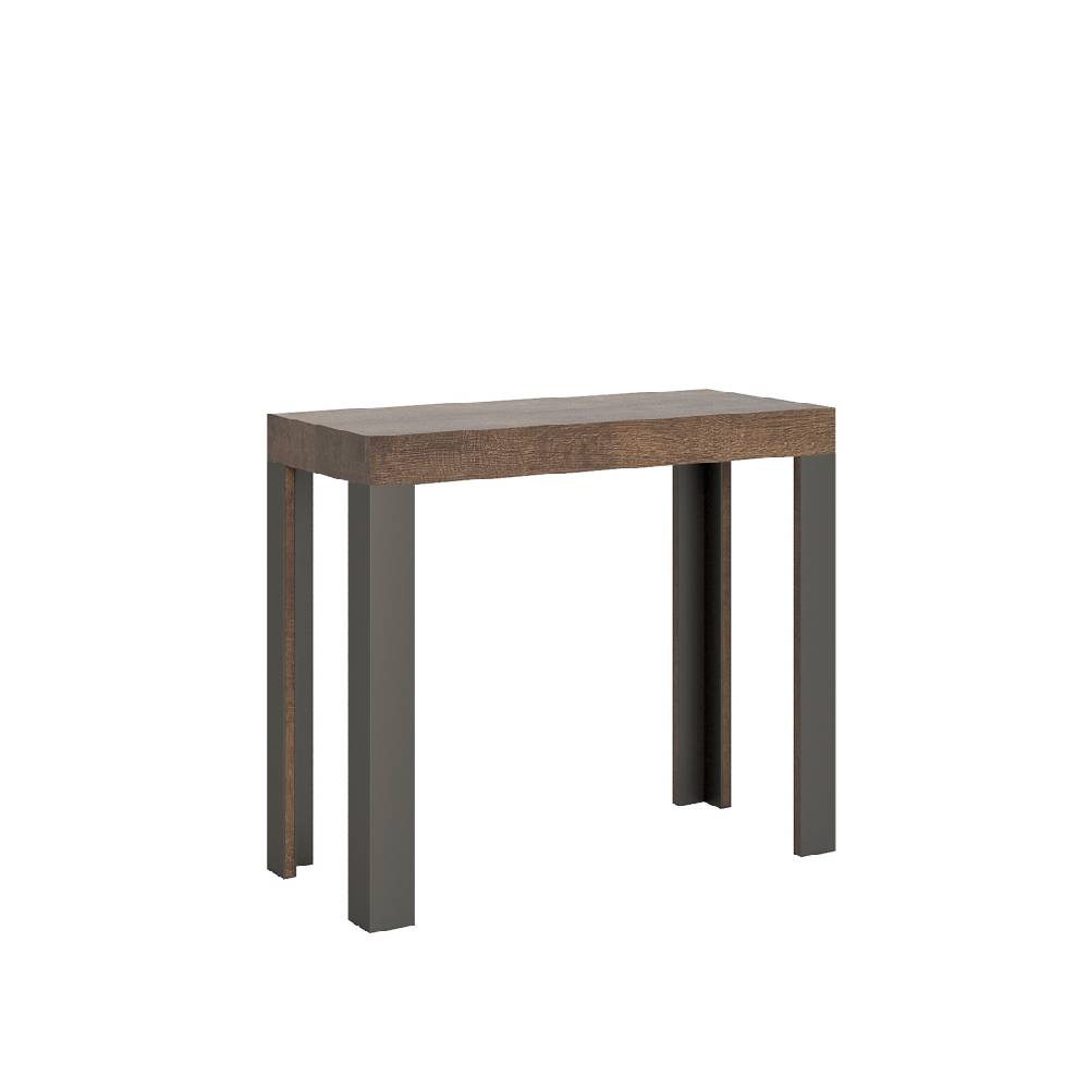 Itamoby Consolle Linea Small Noce gambe Antracite