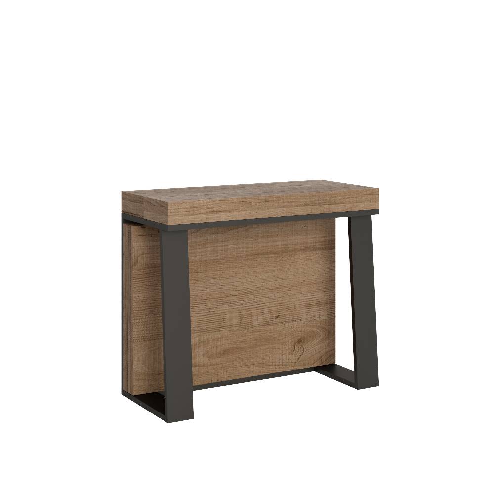 Itamoby Consolle Asia Quercia Natura telaio Antracite Negozio online di fabbrica