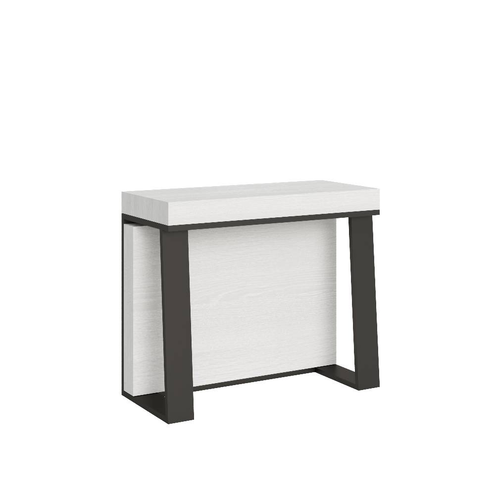 Itamoby Consolle Asia Bianco Frassino telaio Antracite