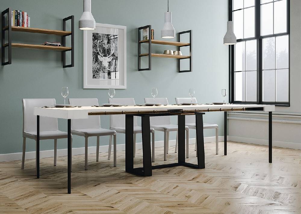 Itamoby Consolle Asia Bianco Frassino telaio Antracite Prezzo di fabbrica