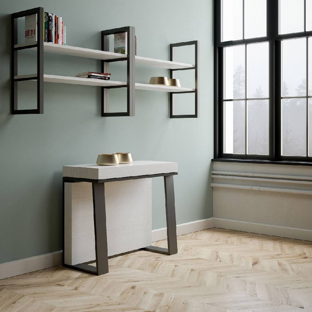Itamoby Consolle Asia Bianco Frassino telaio Antracite Prezzo di fabbrica