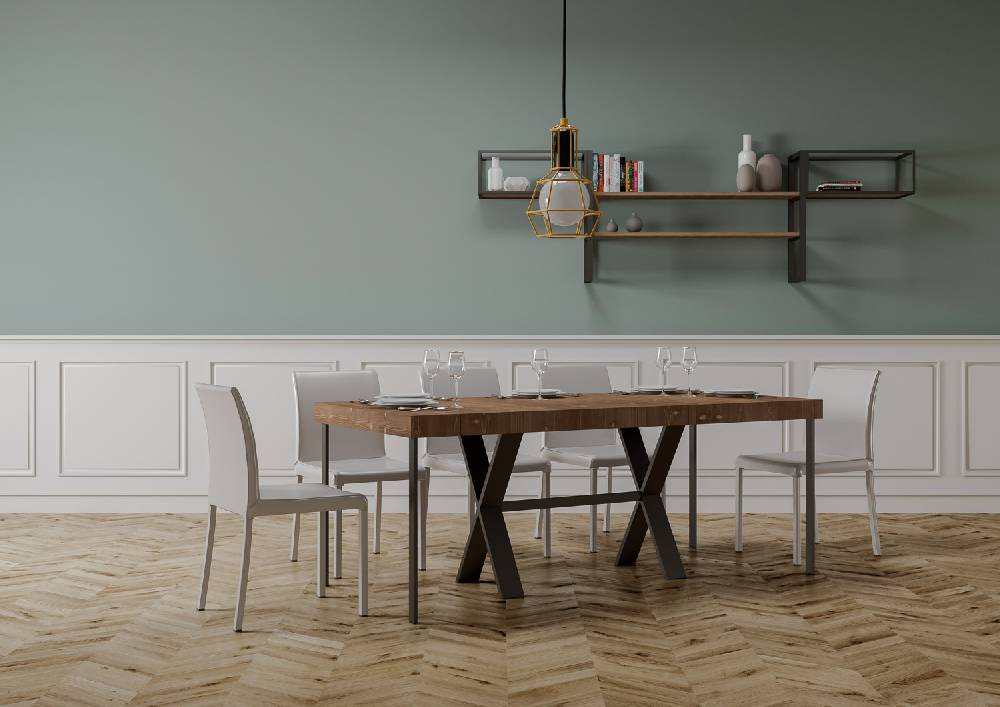 Itamoby Consolle Xenia Premium Abete Tinto telaio Antracite Offerta speciale