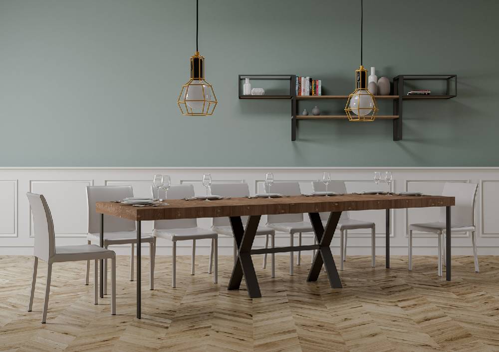 Itamoby Consolle Xenia Premium Abete Tinto telaio Antracite Offerta speciale