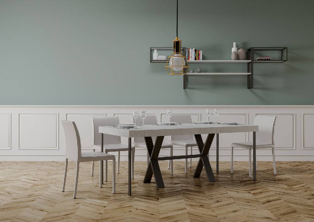 Itamoby Consolle Xenia Premium Bianco Frassino telaio Antracite Flash Sale
