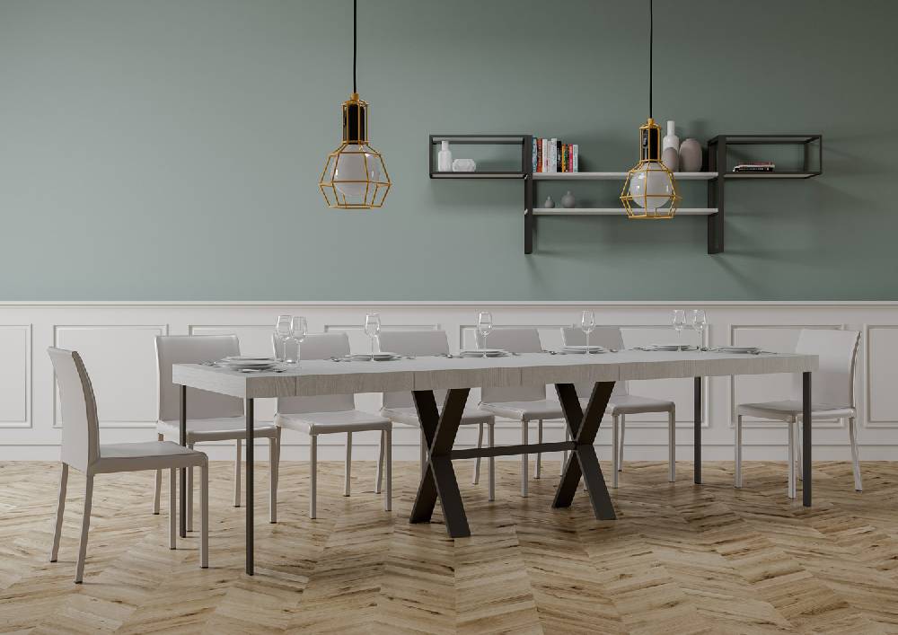 Itamoby Consolle Xenia Premium Bianco Frassino telaio Antracite Flash Sale