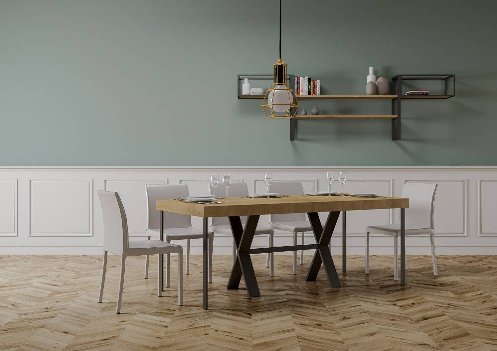Itamoby Consolle Xenia Premium Quercia Natura telaio Antracite Fornitura limitata