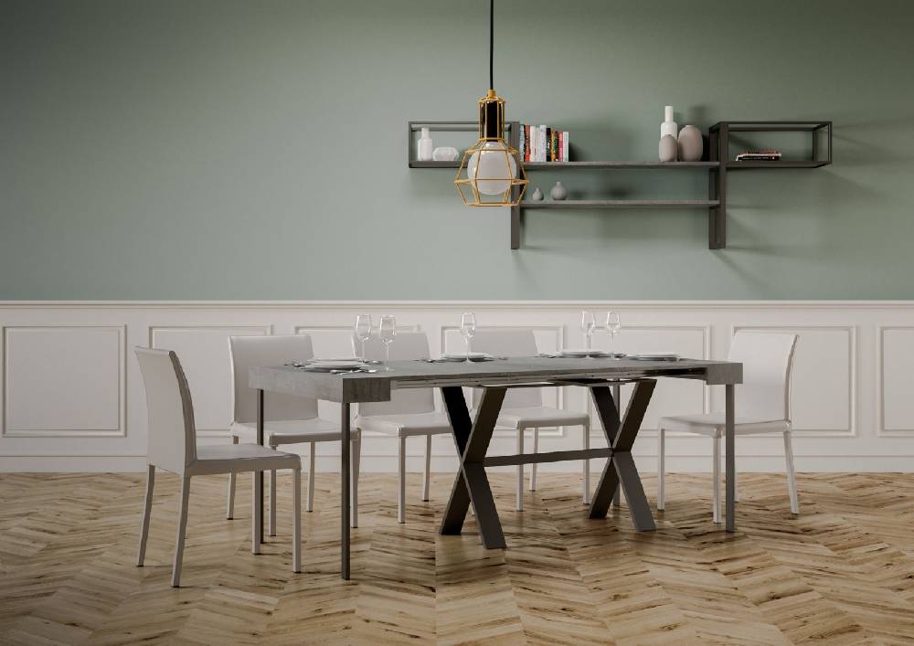 Itamoby Consolle Xenia Small Cemento telaio Antracite Vendita calda