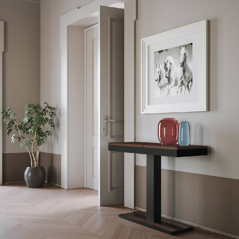 Itamoby Consolle Capital Small Evolution Noce telaio Antracite Offerte stagionali