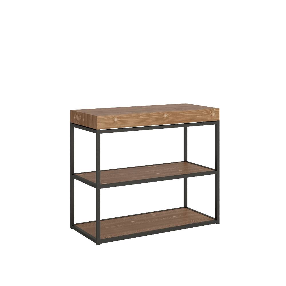 Itamoby Consolle Plano Premium Abete Tinto telaio Antracite
