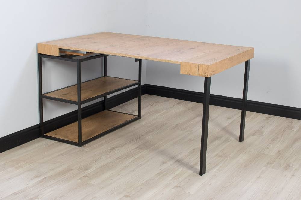 Itamoby Consolle Plano Quercia Natura telaio Antracite Limitato a 3 giorni