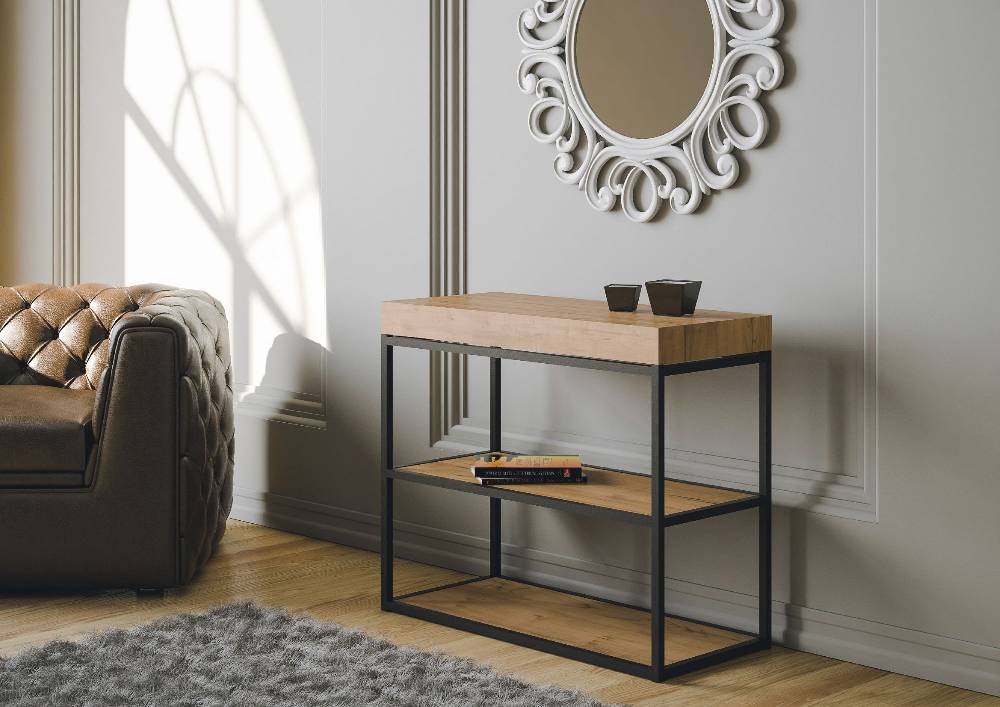 Itamoby Consolle Plano Small Premium Quercia Natura telaio Antracite Sconti questo mese
