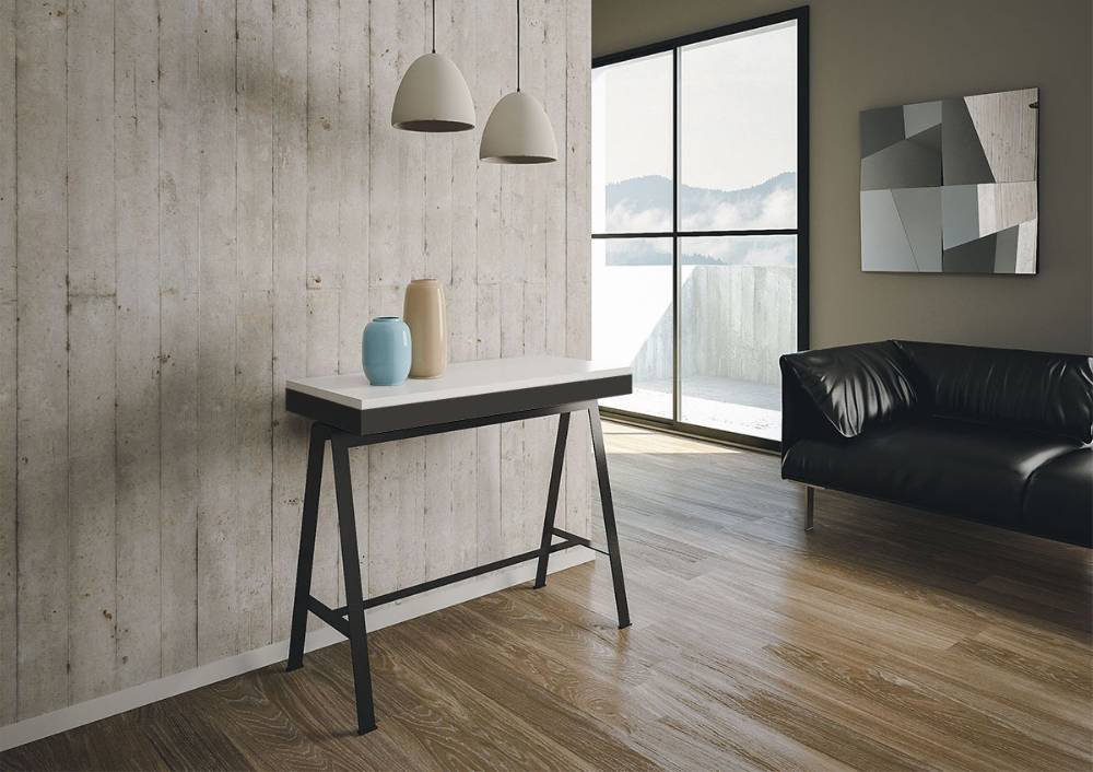 Itamoby Consolle Banco Evolution Small Bianco Frassino telaio Antracite Acquista Ora