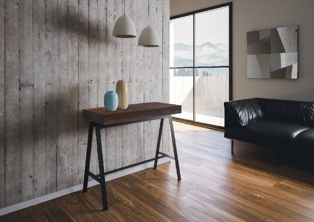 Itamoby Consolle Banco Premium Noce telaio Antracite Fino Al -60%