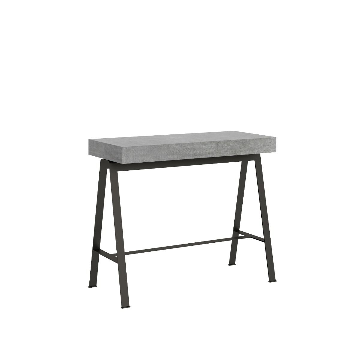 Itamoby Consolle Banco Cemento telaio Antracite