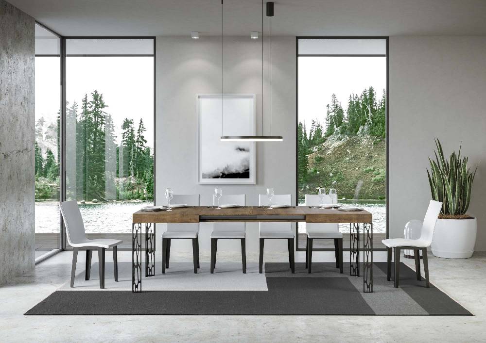 Itamoby Tavolo allungabile 90×140/244 cm Ghibli Noce telaio Antracite Offerta