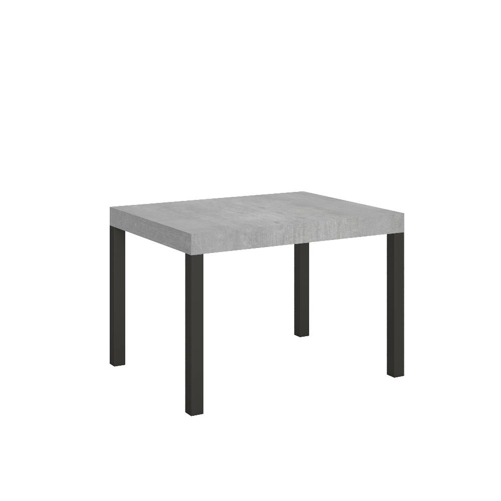 Itamoby Tavolo everyday piano cemento cm. 80×120 allungabile fino a 204 telaio Antracite