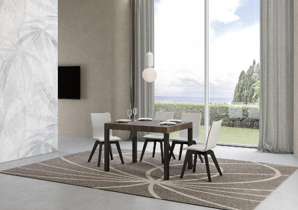 Itamoby Tavolo everyday piano noce cm. 70×110 telaio allungabile fino a 194 Antracite Offerta Anniversario