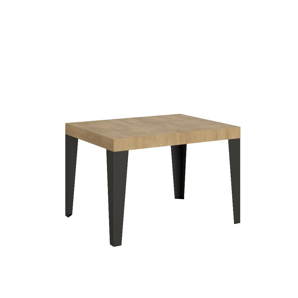 Itamoby Tavolo Flame piano quercia natura cm. 80×120 allungabile fino a 204 telaio Antracite