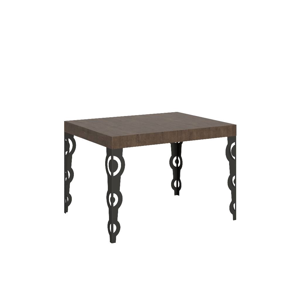 Itamoby Tavolo Karamay piano noce cm. 70×110 telaio allungabile fino a 194 Antracite